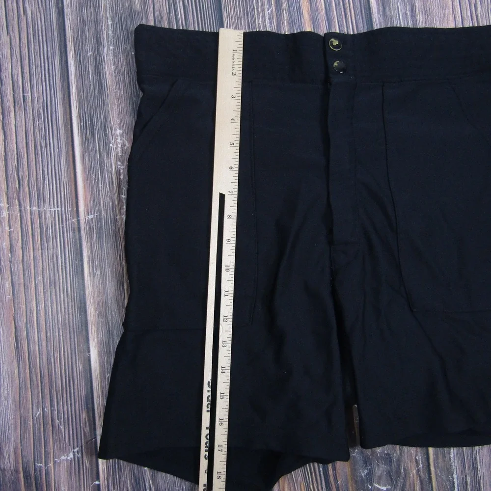 Vintage Sand-Knit Mens Medium 30-32 Black Knit Sweat Shorts Athletic Pockets
